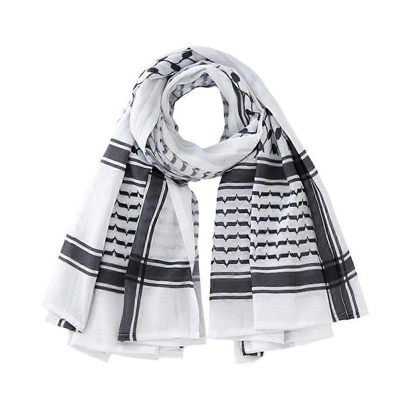 Palestine Black White Keffiyeh Square Print Men Scarf | Fruugo SG