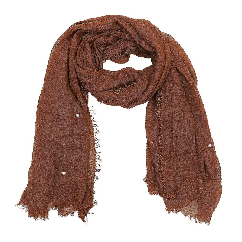 Scarf Accessory Stylish Shawl Women Outdoor Activities Rectangular Pearl Decoration 1Pack | Fruugo SG