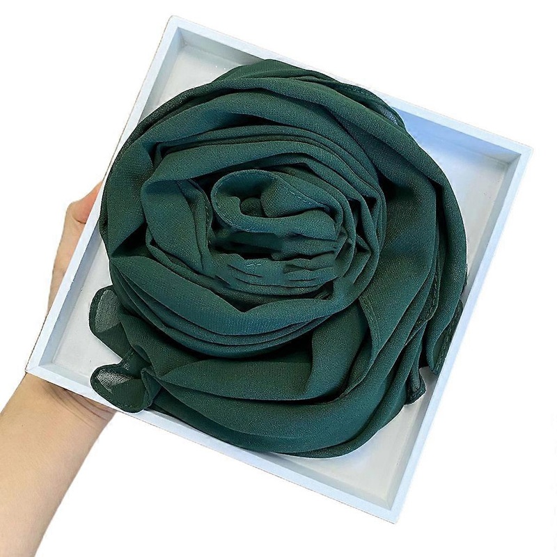 Solid Color Chiffon Hijab for Head Scarf Muslim Malaysian Long Shawl Wrap Bandan  emerald | Fruugo SG