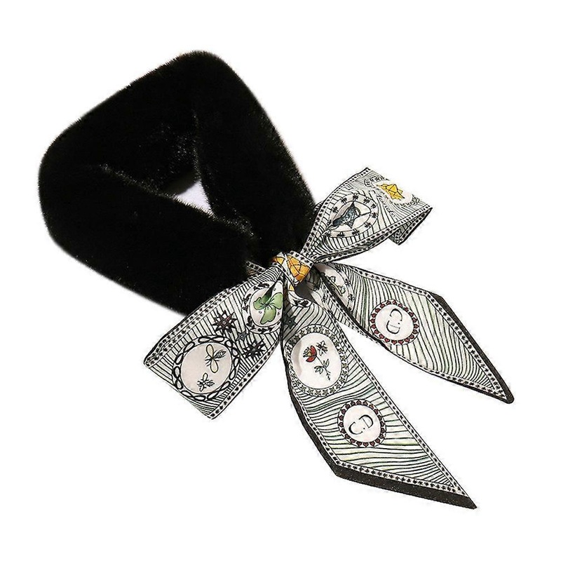 Winter Warm Wrap Leopard Print with Faux Fur Collar Scarf for Lady | Fruugo SG