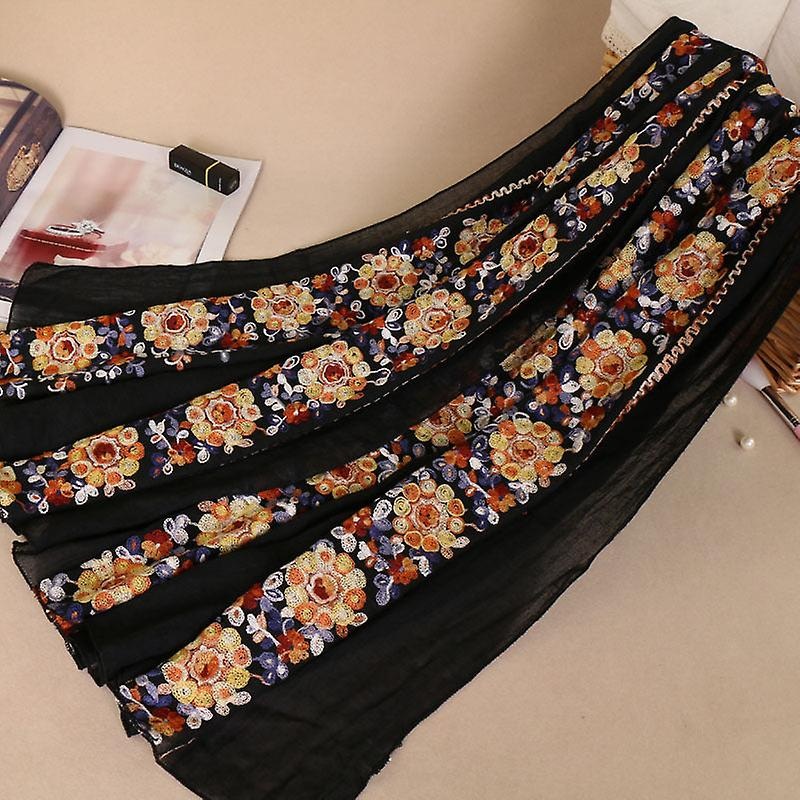 Women Scarf Shawl 2022 Spring And Autumn Cotton Embroidery Warm Sun Protection | Fruugo SG