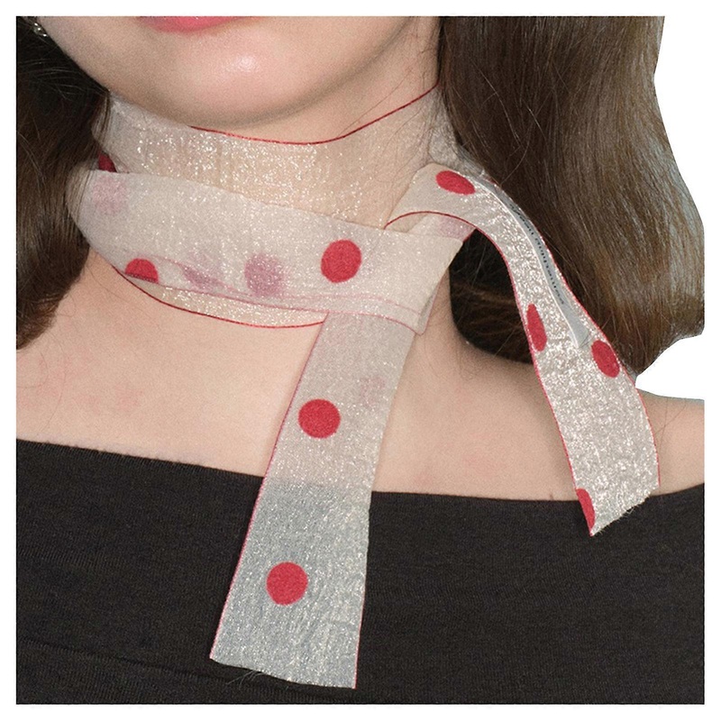 Dotted Pattern Scarf for Women Spring Sheer Scarf Female Camping Shopping Scarf Teens Decorative French Style Scarves  Red | Fruugo SG
