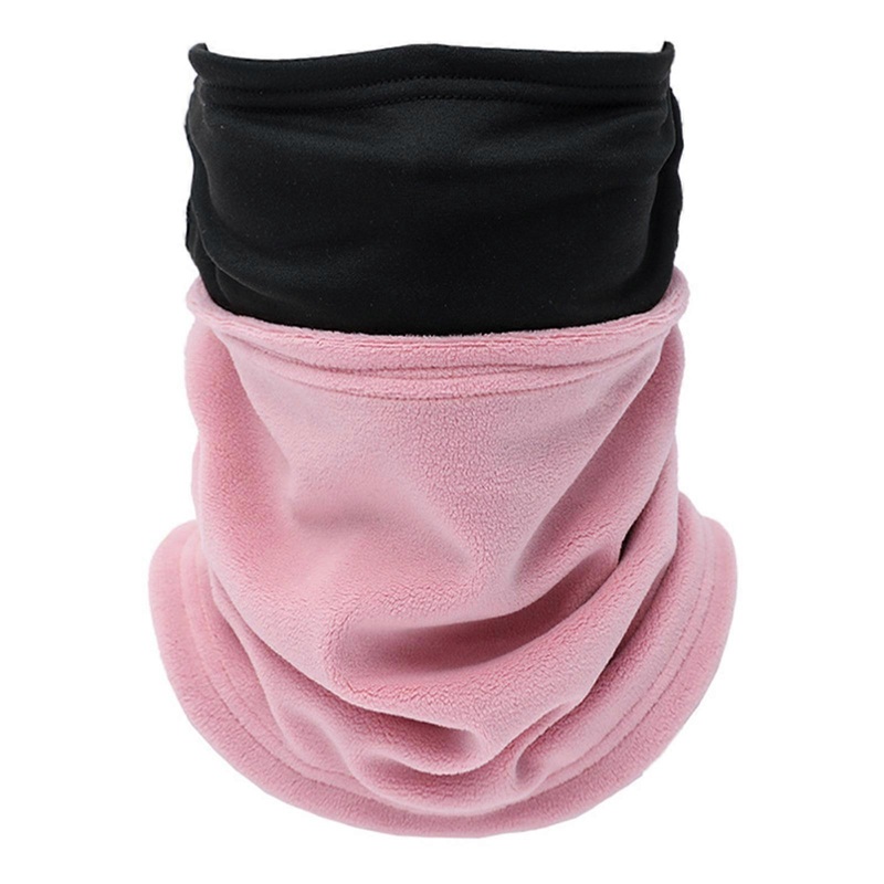 Fleece Thick Face Cover Neck Tube Scarf Winter Fleece Neck Warmer Scarf Elastic Neck Collar Outdoor Face Skiing Mask  Pink | Fruugo SG