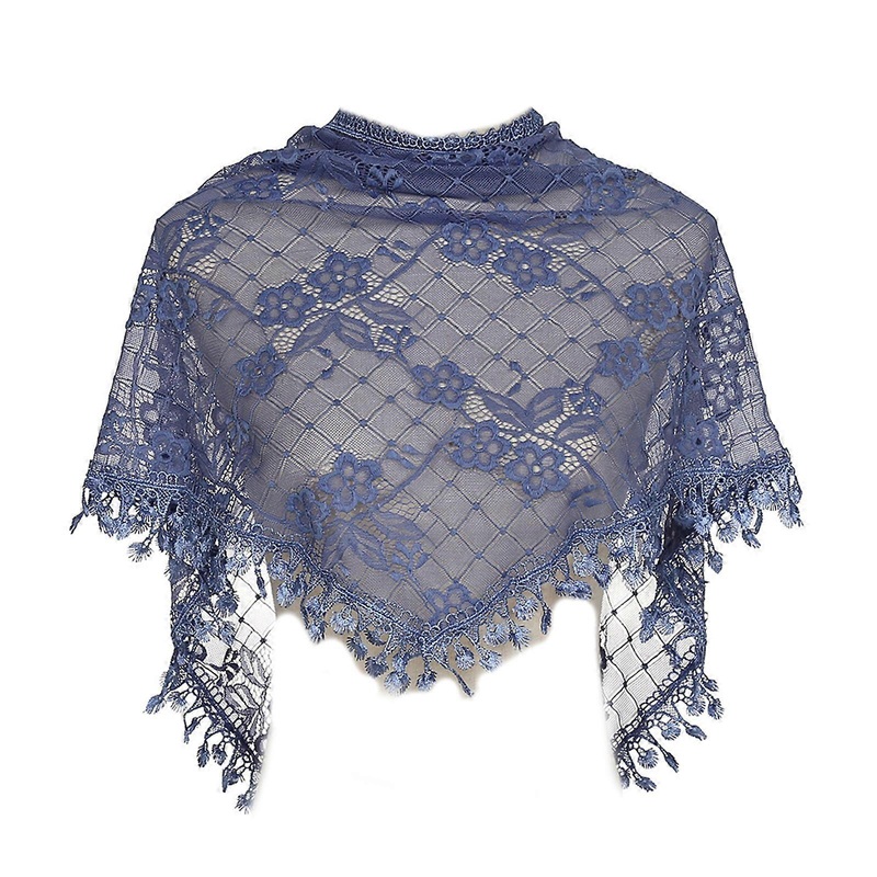 Floral Lace Head Scarf Chapel Veil for Women Girl Hair Bandanas Ethnic Mantilla Veil Women Headpiece Exotic Headscarf  sapphire | Fruugo SG