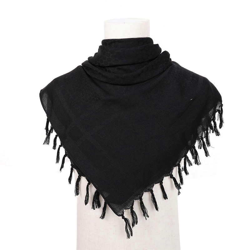 Jacquard Pattern Arab Scarf Outdoor Enthusiasts Kerchief Multi Purpose Square Turban for Male Outdoor Dustproof Props  Black | Fruugo SG