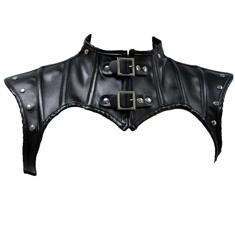 Leather Shoulder Cover Cape Belt Cosplay Party Costume Women Armors Shawl Scarf PU Leather Punk Gothic Knight Armors  Black L | Fruugo SG