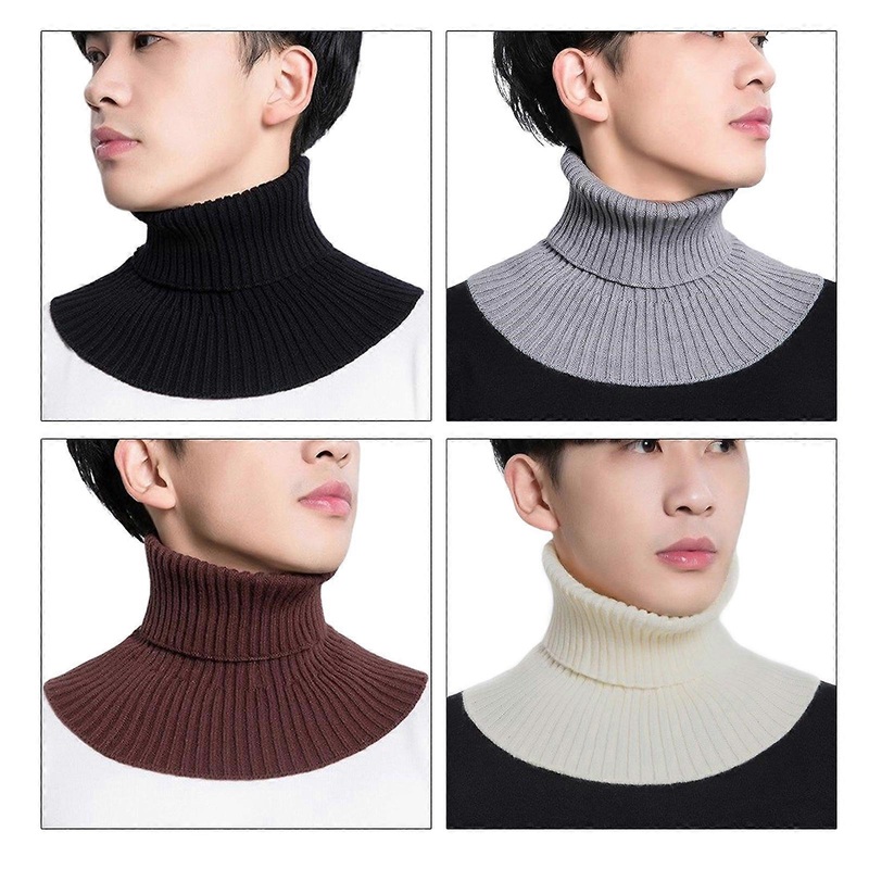 Men Women Fake Collar Scarf Knitted Elastic False Collar Scarf Warm Winter Cycling Windproof Detachable Wrap Scarf  White | Fruugo SG