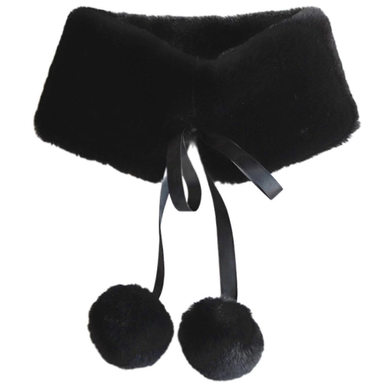 Thicken Warm Scarf Women Soft Winter Plush Scarves Cold Weather Accessory for Cold Weather Black | Fruugo SG