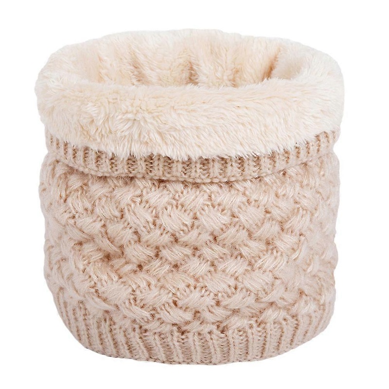 Winter Neck Gaiter Knitted Scarf Women Cold Weather Accessory Beige 24×22 Cm 1Pcs | Fruugo SG