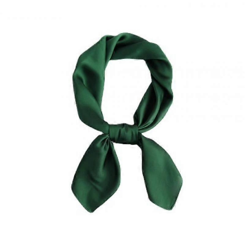 Women’s Fashion Soft Large Satin Square Chiffon Polyester Scarf Set Head Neck Multiuse Solid Colors Available-Green | Fruugo SG