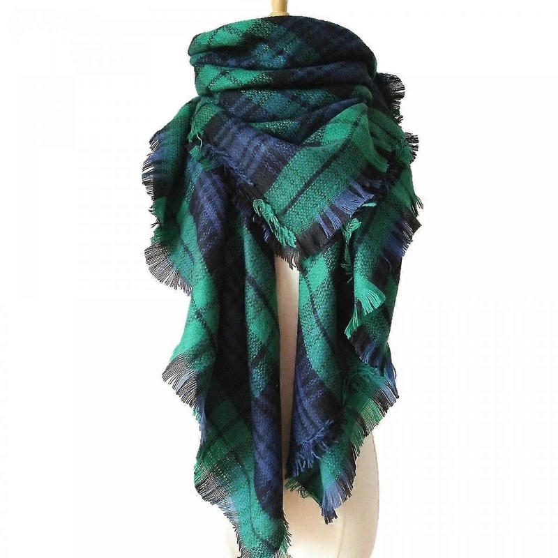 Women Tartan Scarf – Winter Long Scarves Plaid Warm Wraps Wool British Style For Ladies Spinning Tassel Shawl Long Stole,06 | Fruugo SG