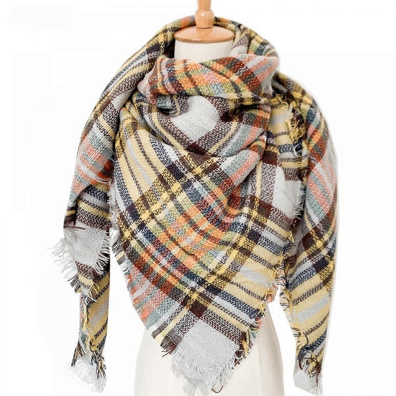 Women Tartan Scarf – Winter Long Scarves Plaid Warm Wraps Wool British Style For Ladies Spinning Tassel Shawl Long Stole,07 | Fruugo SG