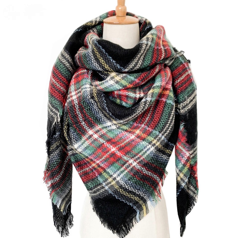 Women Tartan Scarf – Winter Long Scarves Plaid Warm Wraps Wool British Style For Ladies Spinning Tassel Shawl Long Stole,08 | Fruugo SG