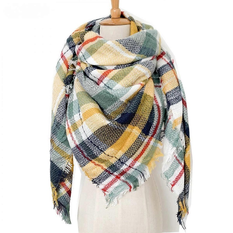 Women Tartan Scarf – Winter Long Scarves Plaid Warm Wraps Wool British Style For Ladies Spinning Tassel Shawl Long Stole,25 | Fruugo SG