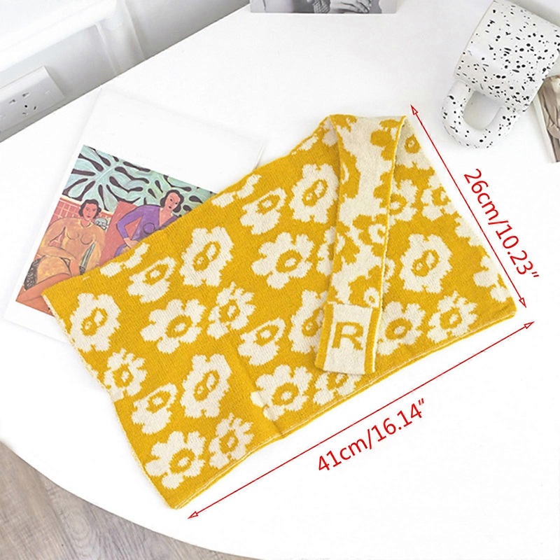 Wool Collar Small Scarfs For Women Fashion Knitted Scarf Casual Scarf Pashmina Scarf Elegant Small Vintage Skinny  Yellow | Fruugo SG