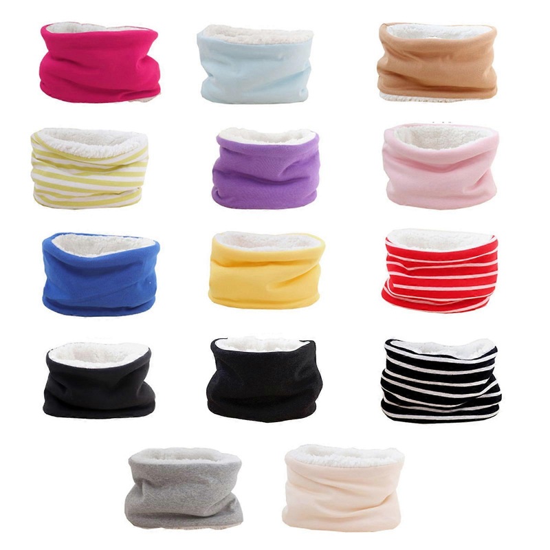 Autumn Winter Baby Scarf Solid Color Plush Scarves Neckerchief Children Thick Warm Neck Collar  Yellow | Fruugo SG