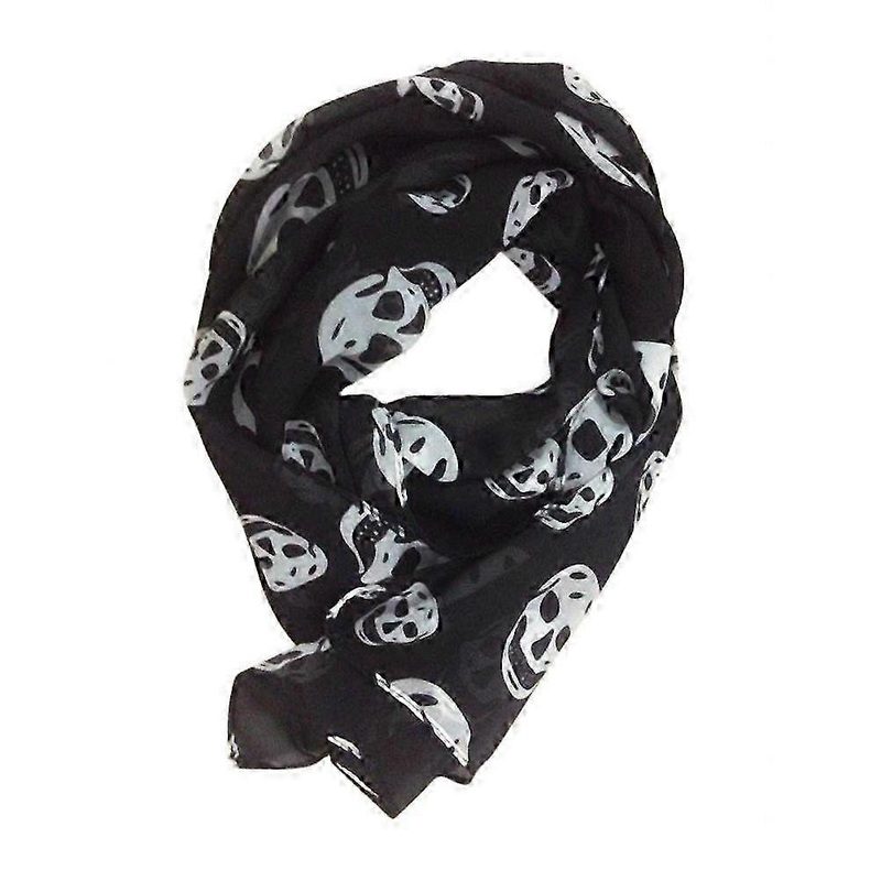 Chiffon Scarf with Skull Pattern – Women’s Long Shawl Wrap, 65×27 Inches, Black and White Fashion Accessory | Fruugo SG