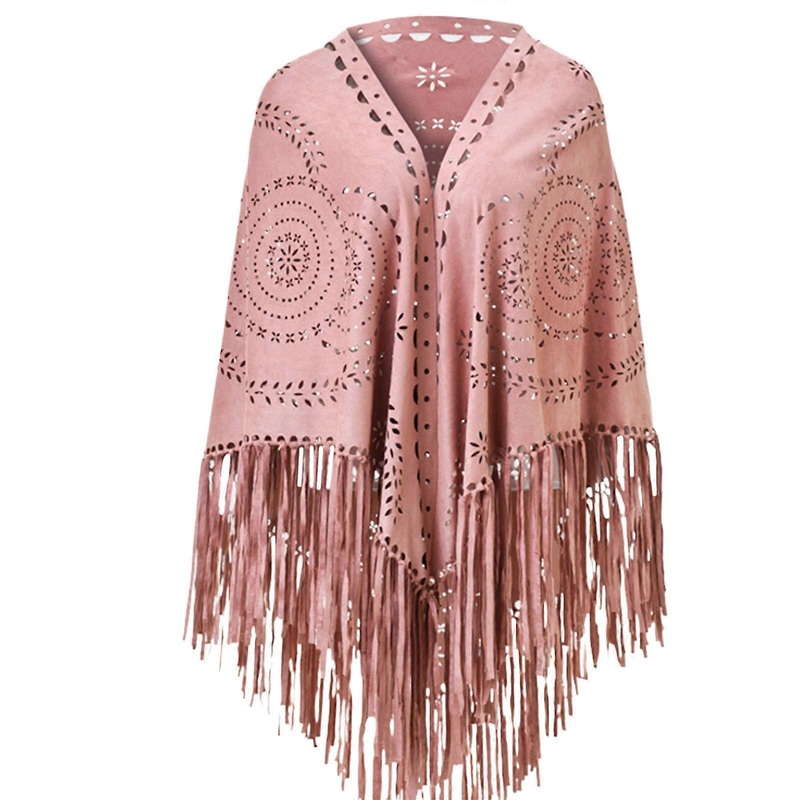 Elegant Tasseled Warm Poncho Shawl Wrap for Women Soft Warm Cape Stylish Oversized Scarf Wrap Poncho  Pink | Fruugo SG