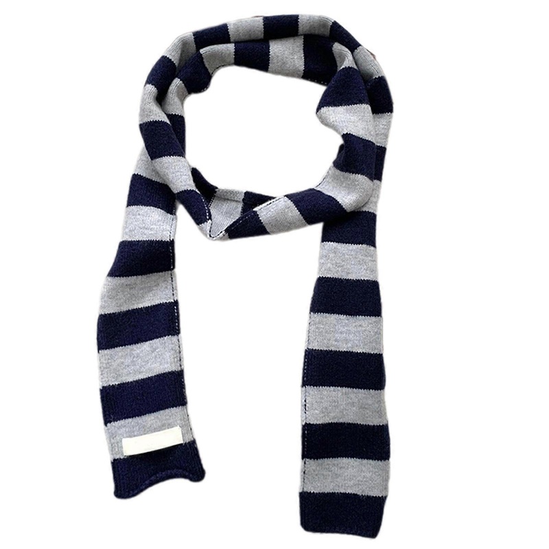 Fashion Striped Long Scarf for Female All Matching Skinny Scarf Spring Photo Scarf Pilling Resistant Streetwear Neckwrap  navy blue | Fruugo SG