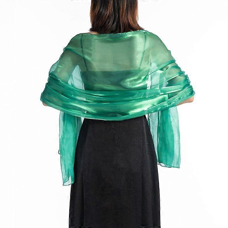 Iridescent Wrap Stole Shawl For Weddings Bridal Bridesmaids Proms & Parties,Emerald Green | Fruugo SG