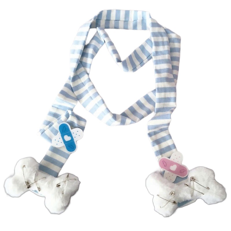 Striped Neck Scarf for Anime Teens Thin Neck Scarf for Women Outfit All Matching Casual Formal Scarf with Plush Bone | Fruugo SG