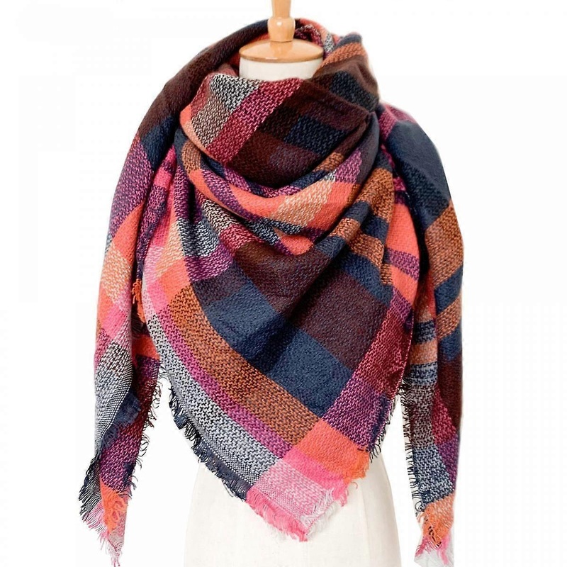 Women Tartan Scarf – Winter Long Scarves Plaid Warm Wraps Wool British Style For Ladies Spinning Tassel Shawl Long Stole,23 | Fruugo SG