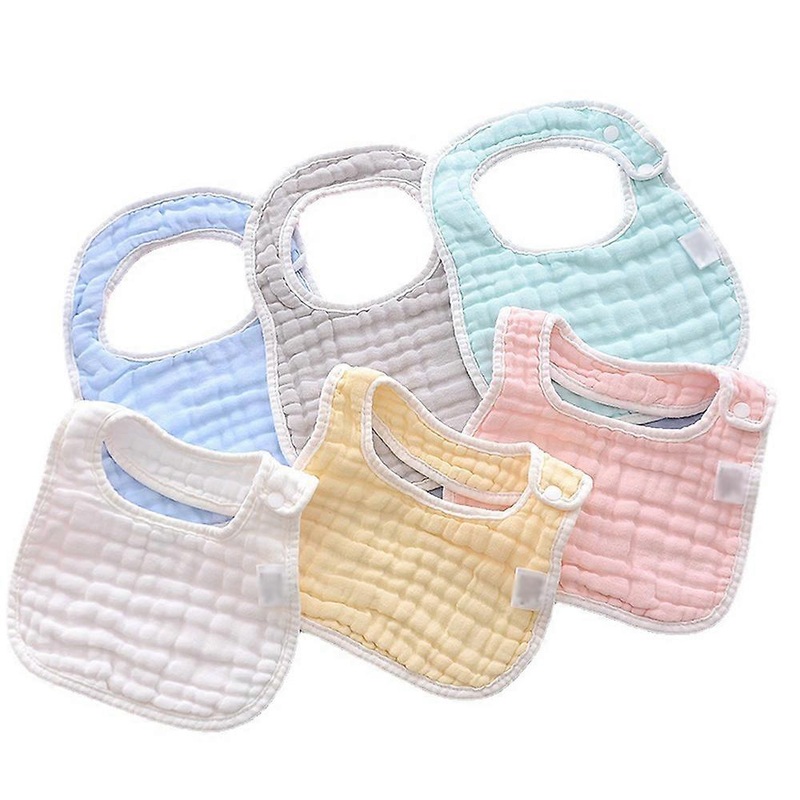 Baby cotton gauze U-shaped bib plain color 8-layer summer thin saliva towel | Fruugo SG