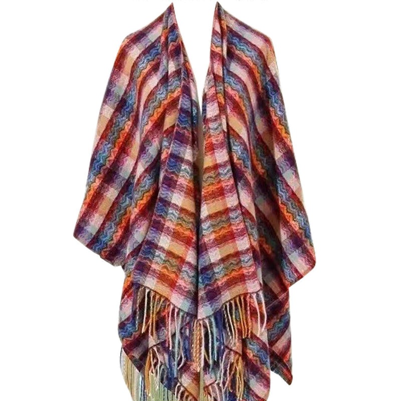 Colorful Plaids Pattern Shawl Soft Comfortable Shawl Light Weight Travel Tippet for Fashionable Ladies  White | Fruugo SG