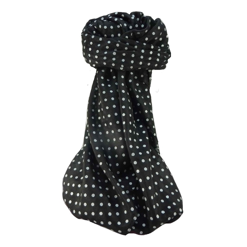 Mulberry Silk Contemporary Long Scarf Saana Black by Pashmina & Silk | Fruugo SG