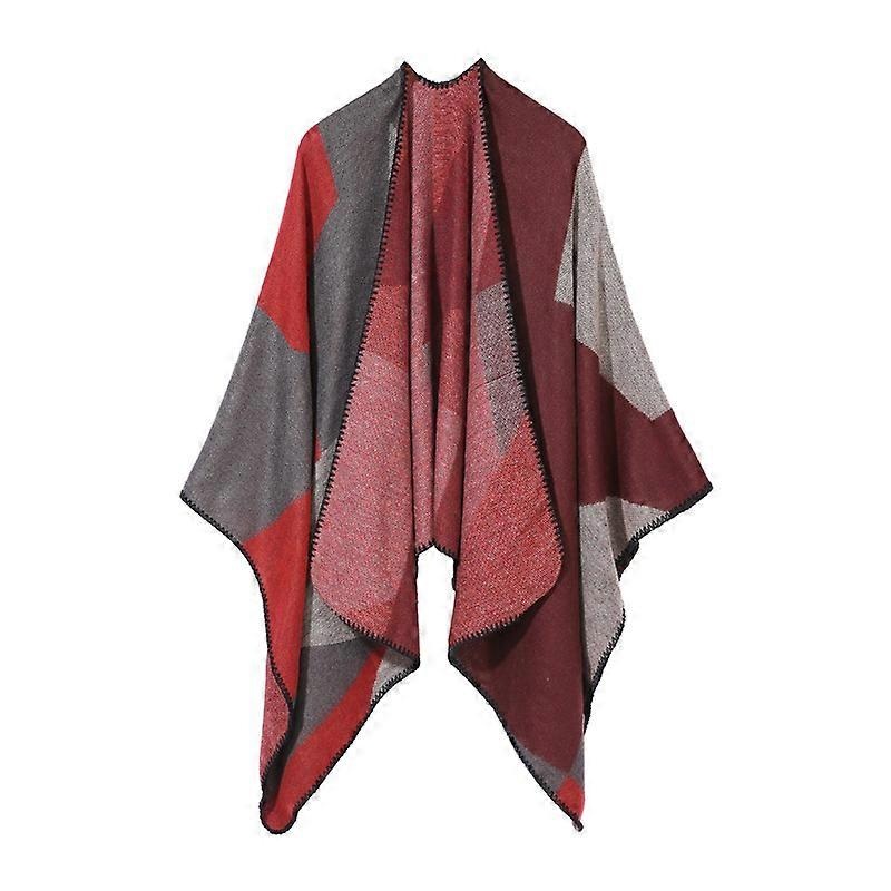 Women’s Blanket Shawl Winter Cardigan Cape Autumn Winter Cape Sweater Shawl Tops | Fruugo SG