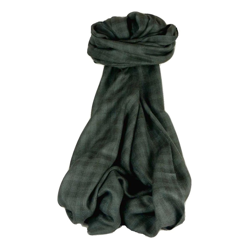 Cashmere Srinagar Muffler Scarf Small Check Charcoal by Pashmina & Silk | Fruugo SG