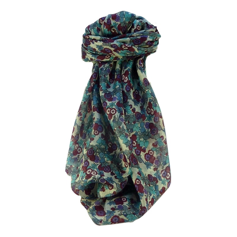 Mulberry Silk Contemporary Square Scarf Floral F215 by Pashmina & Silk | Fruugo SG