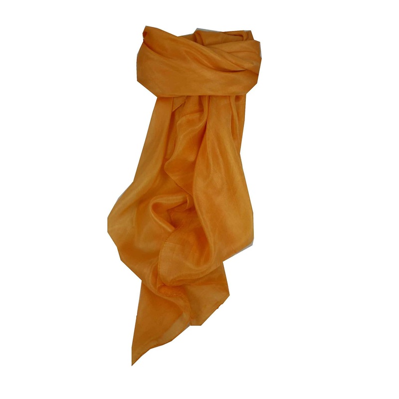 Mulberry Silk Hand Dyed Square Scarf Gold from Pashmina & Silk | Fruugo SG