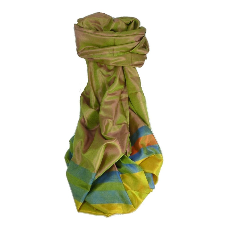 Varanasi Border Prime Silk Long Scarf Heritage Goswami 706 by Pashmina & Silk | Fruugo SG
