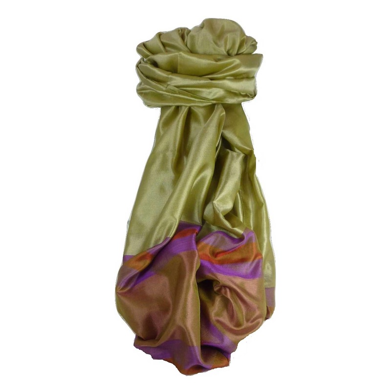 Varanasi Border Prime Silk Long Scarf Heritage Rampersan 411 by Pashmina & Silk | Fruugo SG