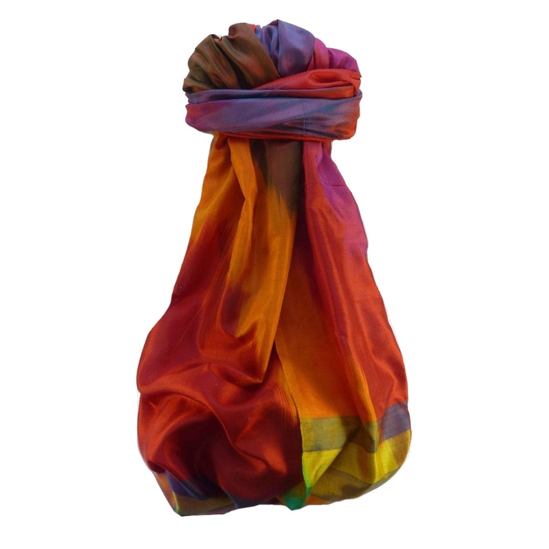 Varanasi Ekal Premium Silk Long Scarf Heritage Range Saraf 5 by Pashmina & Silk | Fruugo SG
