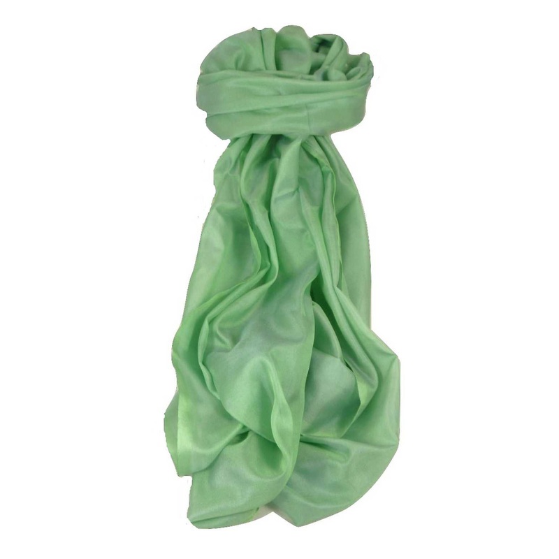 Varanasi Silk Long Scarf Heritage Range Sahni 5 Peppermint by Pashmina & Silk | Fruugo SG