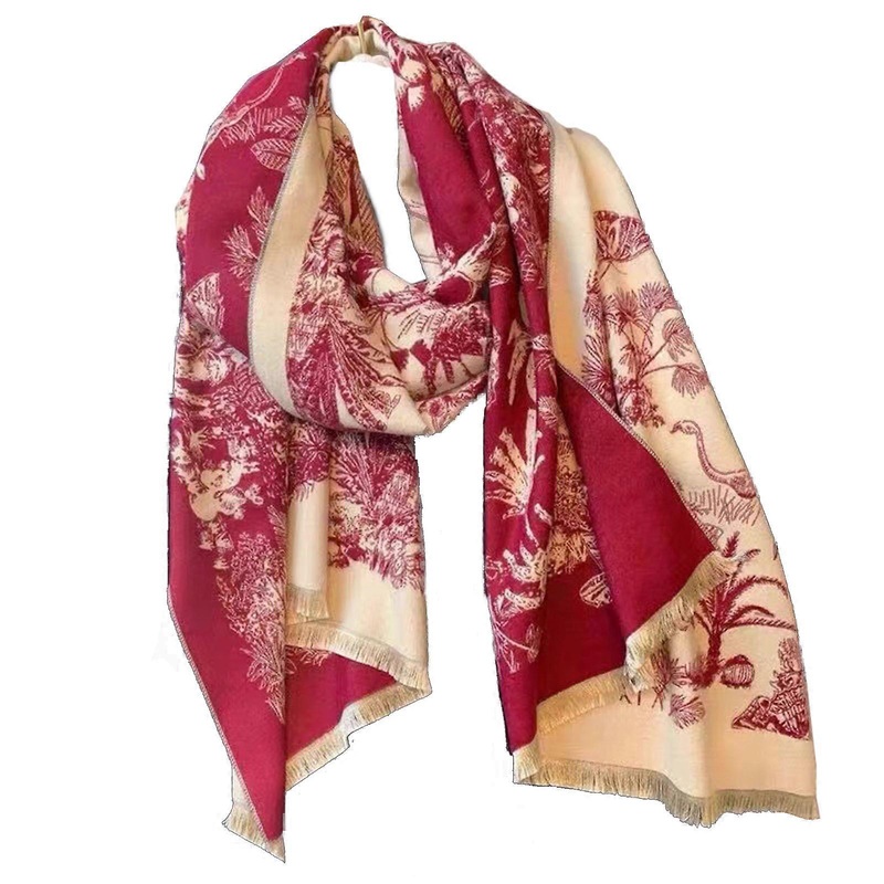 Wool Pashmina Shawls And Wraps For Evening Dresses Floral Shoulder Wrap Winter Scarf Shawl Women Warm Shawls And Wraps  Red | Fruugo SG