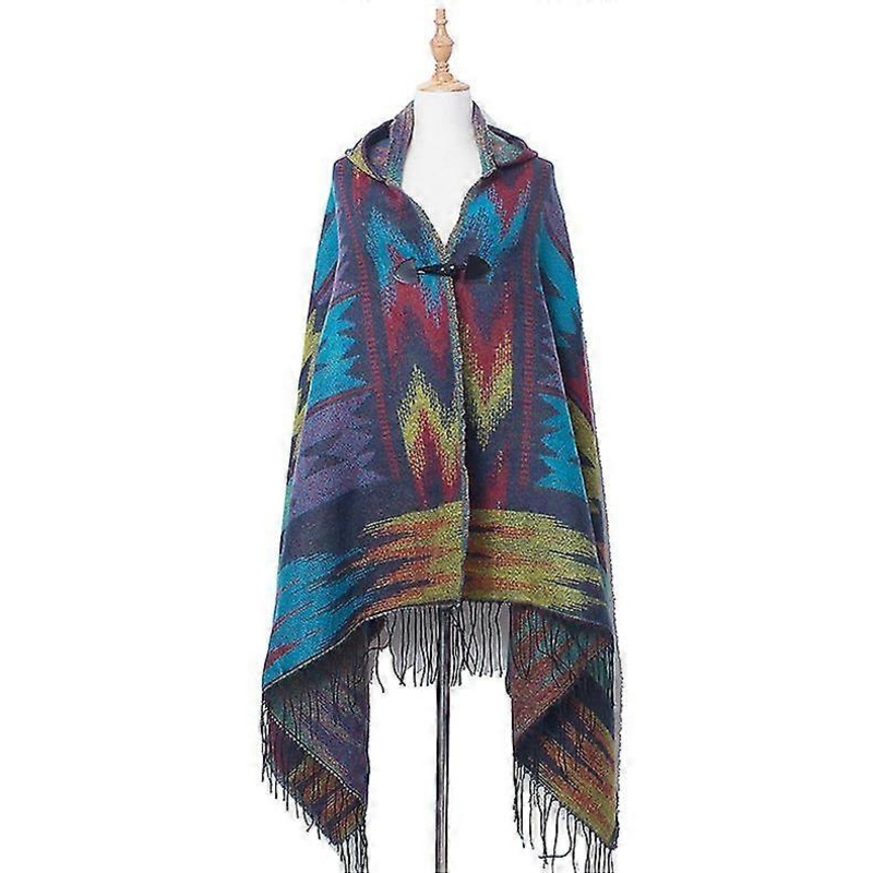 2023 New Fashion Winter Warm Plaid Ponchos Capes For Women Oversized Shawls Wraps Bohemian Cashmere Pashmina Female Bufanda | Fruugo SG