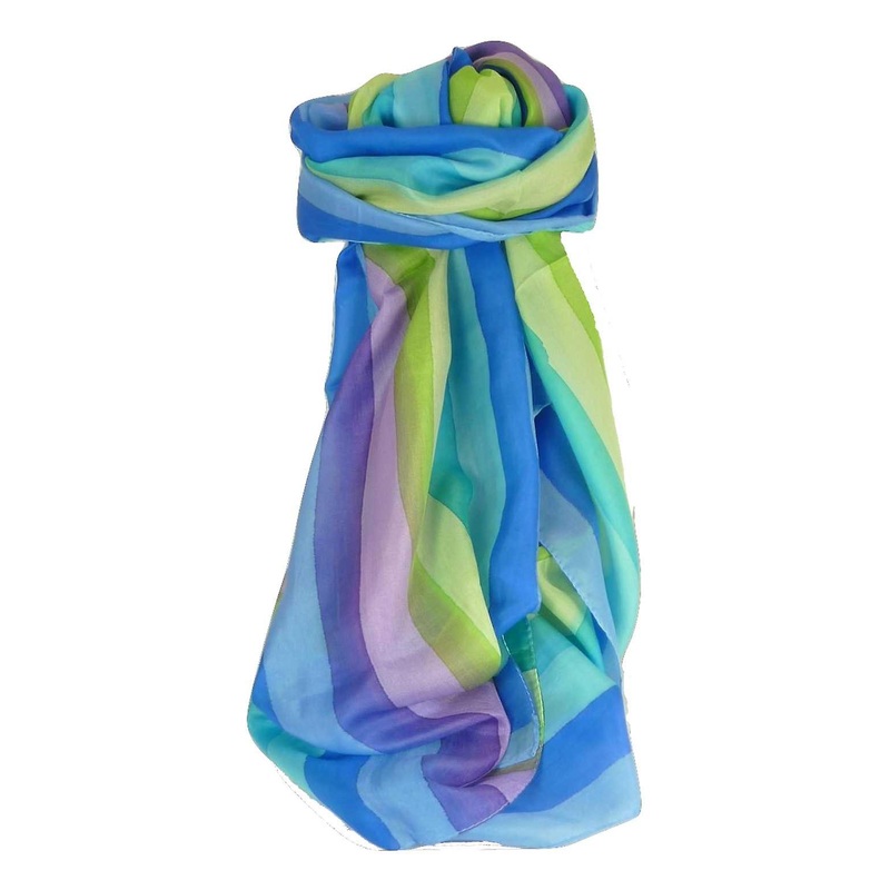 Mulberry Silk Classic Long Scarf Dua Rainbow Palette by Pashmina & Silk | Fruugo SG
