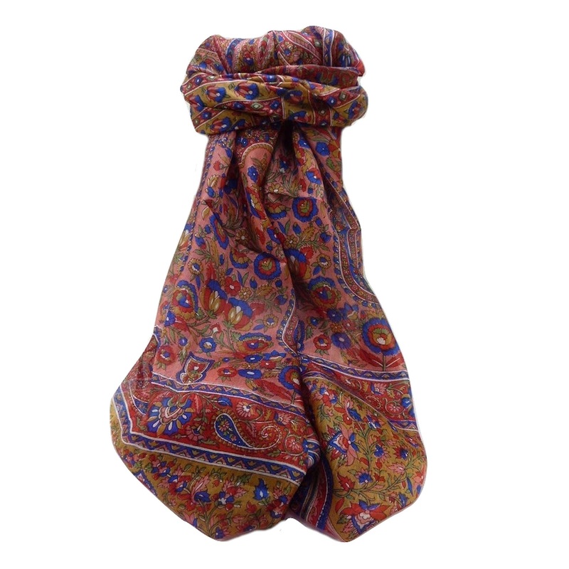 Mulberry Silk Traditional Long Scarf  Dil Red by Pashmina & Silk | Fruugo SG
