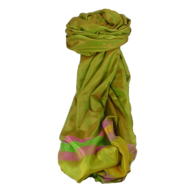 Varanasi Border Prime Silk Long Scarf Heritage Goswami 715 by Pashmina & Silk | Fruugo SG