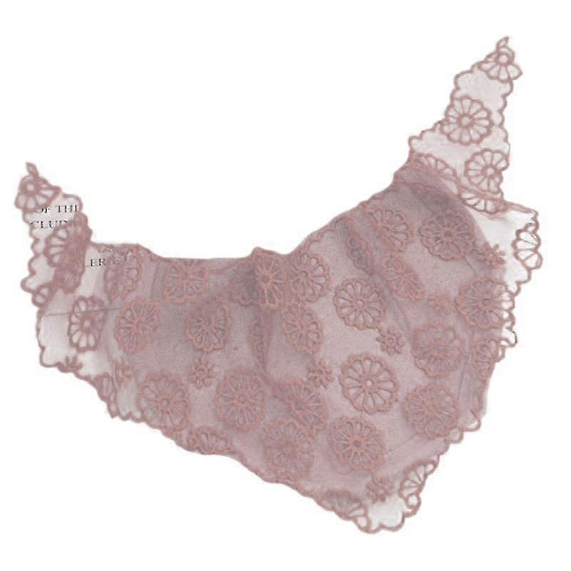 Women Sweet Lace Triangle Neck Scarf Embroidery Floral Neckerchief Head Wraps | Fruugo SG