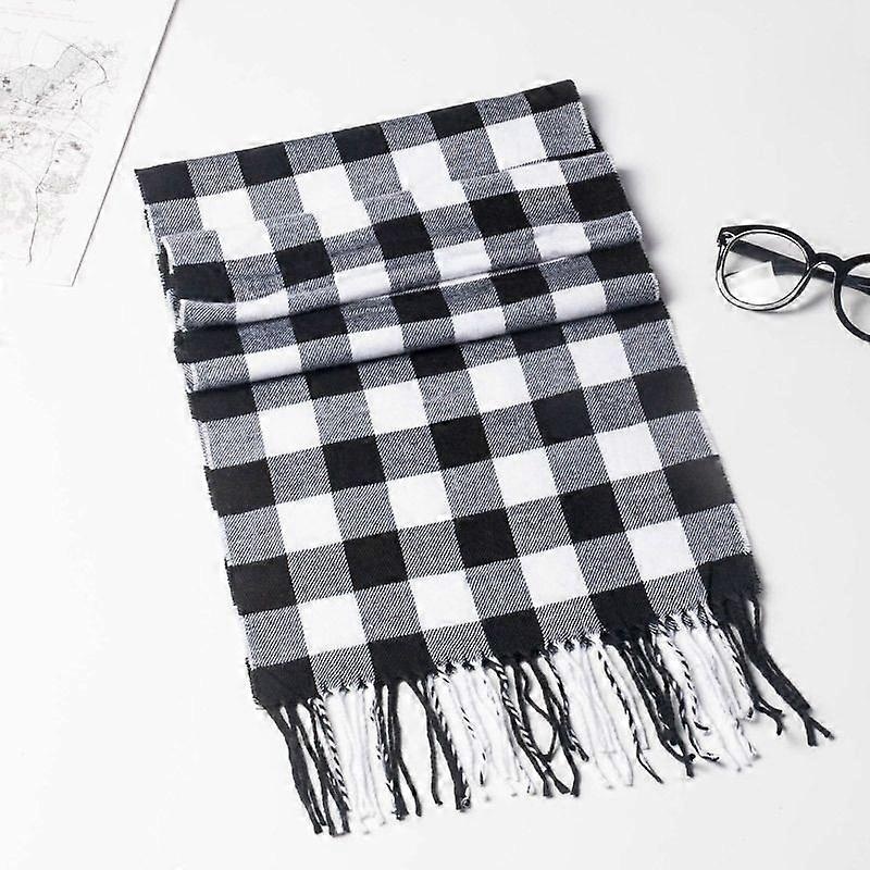 Super soft classic literary plaid imitation cashmere feel winter scarf thickened and warm all-match (9 grids) | Fruugo SG