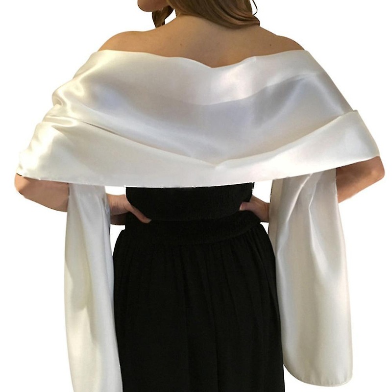 Women Soft Silky Satin Bridal Bridesmaid Wrap Stole Scarf Wedding Evening Shawl | Fruugo SG