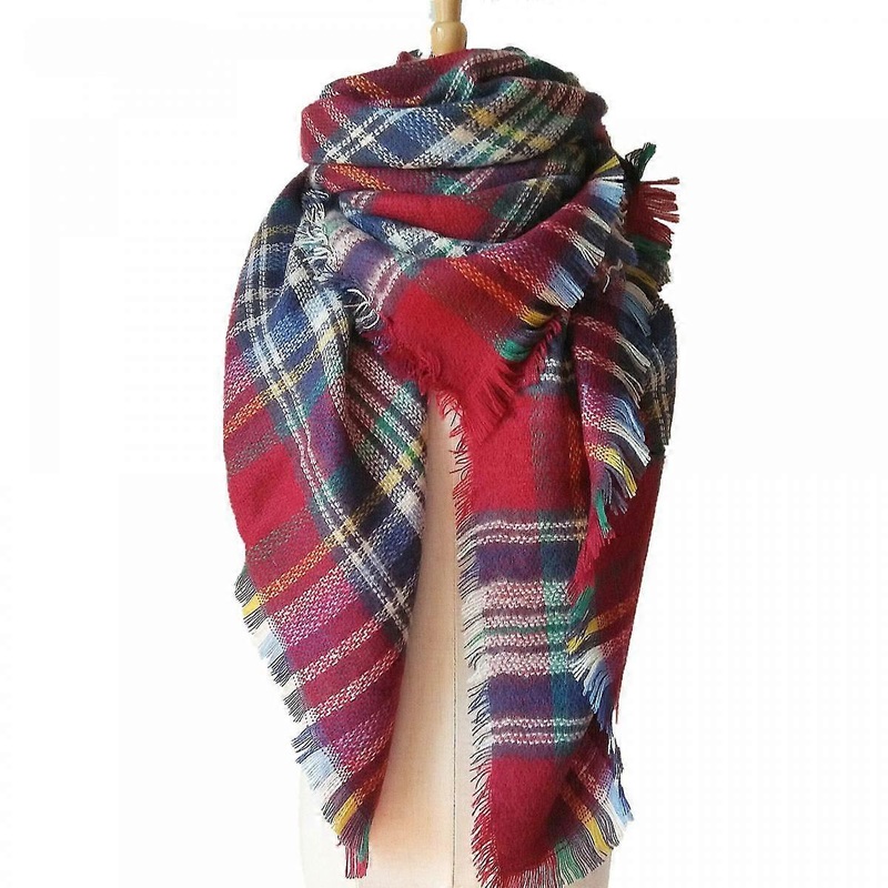 Women Tartan Scarf – Winter Long Scarves Plaid Warm Wraps Wool British Style For Ladies Spinning Tassel Shawl Long Stole,17 | Fruugo SG