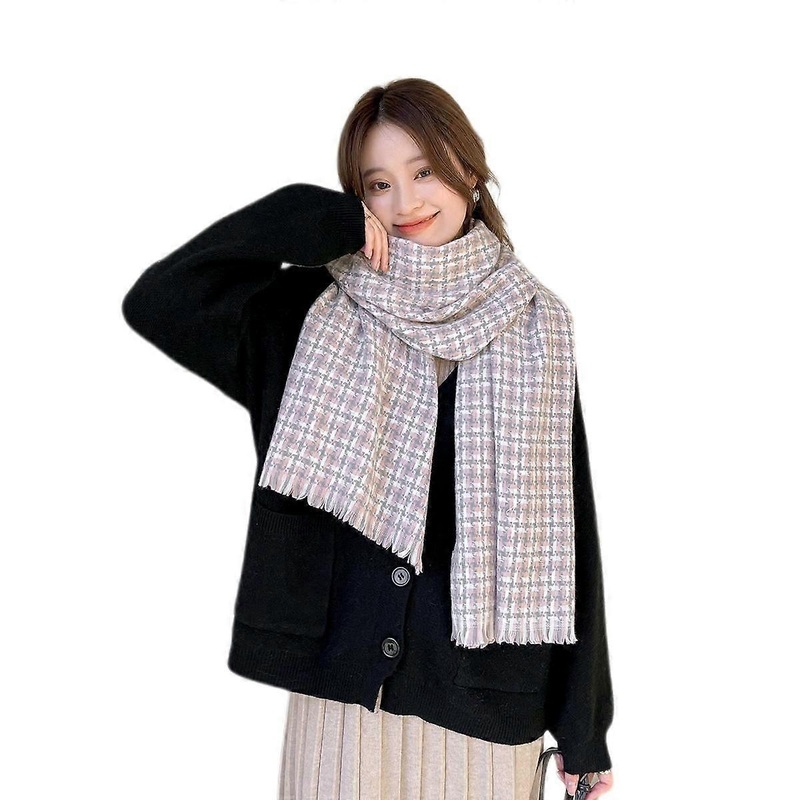 Women’  Wool Scarf – Winter Warm Checked Scarves for Women, Large Soft Thick Shawls and Wraps1# | Fruugo SG